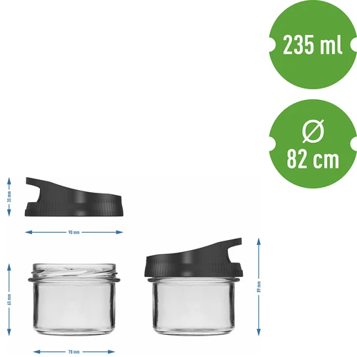 Staklena posuda 235 ml, s poklopcem za vješanje - 5
