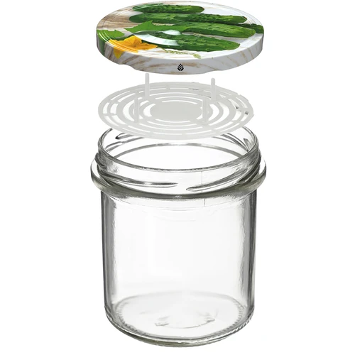 Staklenka 350 ml s poklopcem i pritiskom - 6 kom. - 2