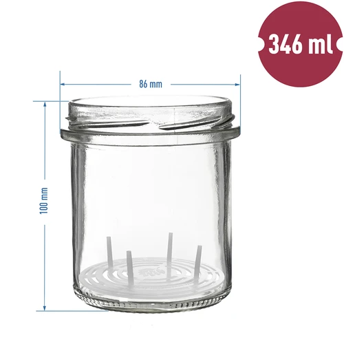 Staklenka 350 ml s poklopcem i pritiskom - 6 kom. - 7