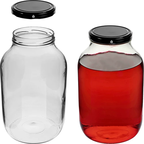 Staklenka 4L s crnim poklopcem ø 100 - 5