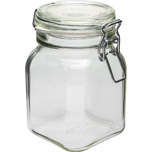 Staklenka Comfort 750 ml kvadratna. hermetički zatvorena