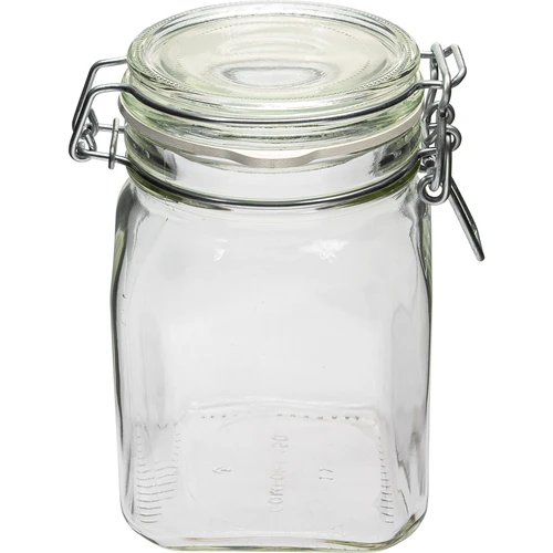 Staklenka Comfort 750 ml kvadratna. hermetički zatvorena - 2