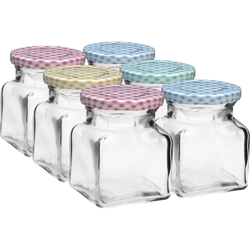 Staklenka TO 120 ml Četiri kuta fi 53 poklopac - 6 kom.