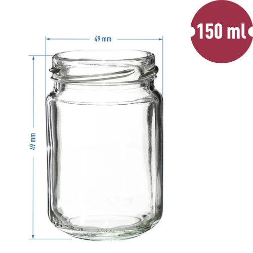 Staklenka TO 156 ml s poklopcem u boji fi 53/4 - 6 kom. - 7
