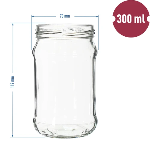 Staklenka TO 300 ml fi 66 - pakiranje 12 kom. - 7