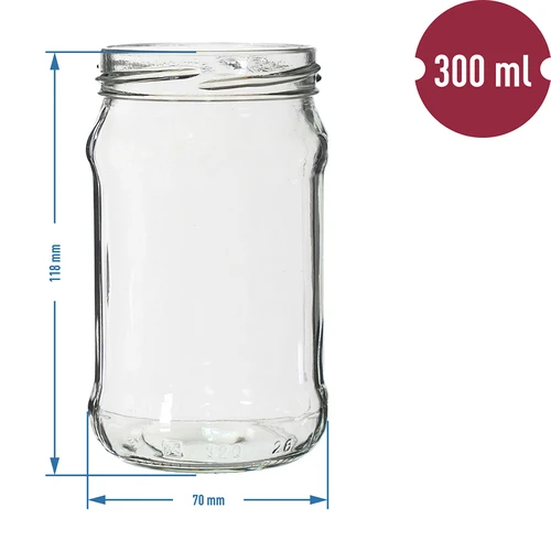 Staklenka TO 300ml fi66 - 6kom. - 2