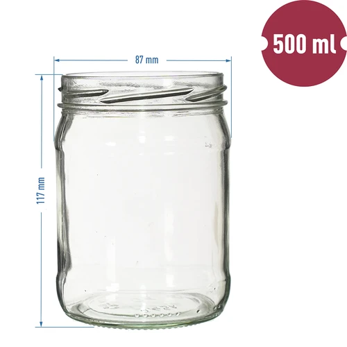 Staklenka TO 500 ml fi 82/6 - 8 kom. - 6