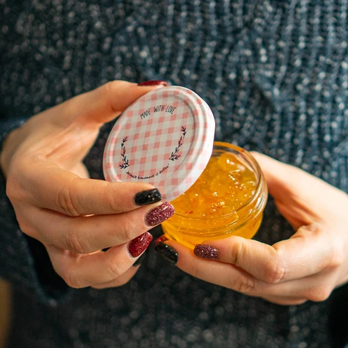 Staklenka TO 65 ml s obojenim poklopcem fi66 - 6 kom. - 9