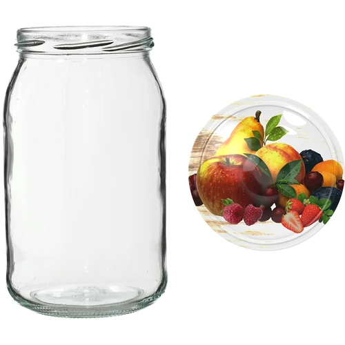 Staklenka TO 900 ml s poklopcem u boji fi82/6 - 6 kom. - 14