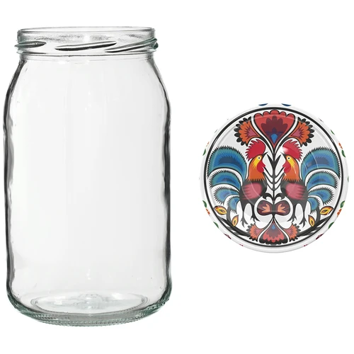 Staklenka TO 900 ml s poklopcem u boji fi82/6 - 6 kom. - 9
