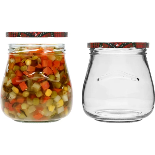Staklenka twist-off 500ml "Obrnuta Amfora" s obojenim poklopcem fi 82/6, 6 kom. - 7