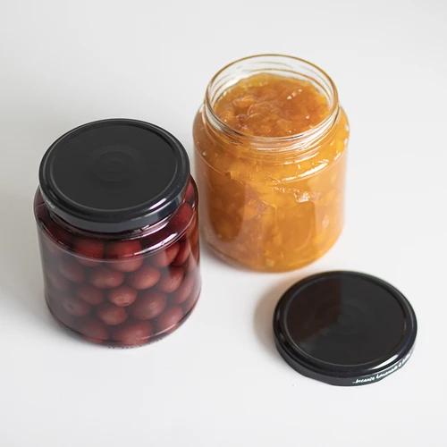 Staklenka twist-off, debeljko 580ml s crnim poklopcem fi 82/6, 6 kom. - 7