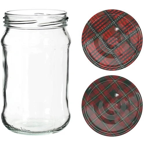 Staklenke 300 ml s obojenim poklopcem fi 66 - 6 kom. - 3