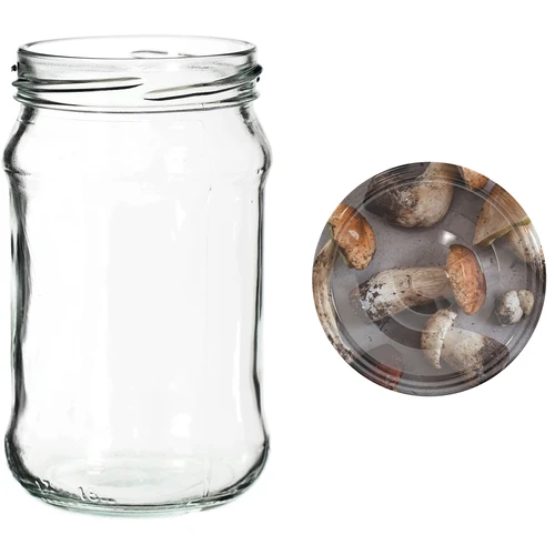 Staklenke 300 ml s obojenim poklopcem fi 66 - 6 kom. - 5