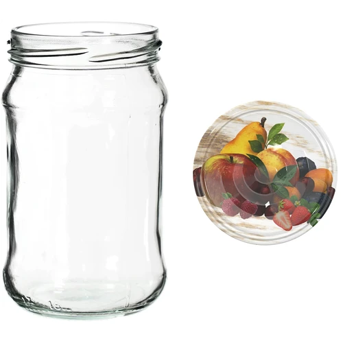 Staklenke 300 ml s obojenim poklopcem fi 66 - 6 kom. - 4