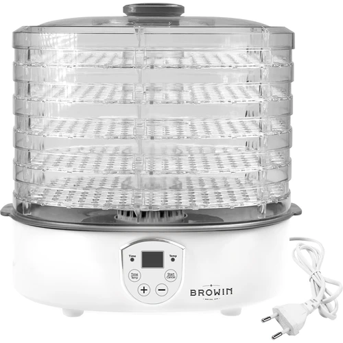 Sušilica za gljive, voće, povrće i bilje s regulacijom temp, 240W, prozirna - 4