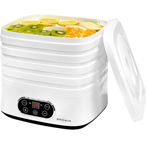 Sušilica za gljive, voće, povrće i bilje s regulacijom temperature, 240W, bijela - 8
