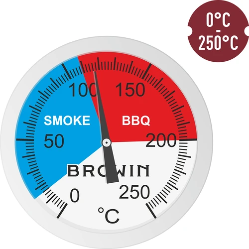 Termometar za pušnicu i BBQ (0°C do +250°C) 5,2cm - 4