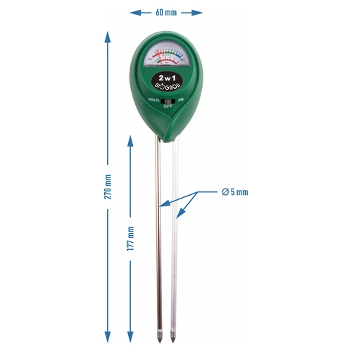 Tester tla 2u1 – pH, vlažnost - 4