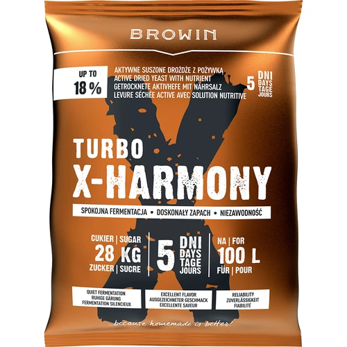 Turbo kvasac X-Harmony 18%, 100 L, 360g