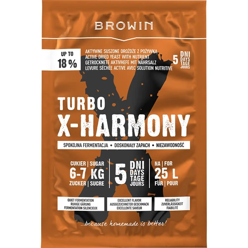 Turbo kvasac X-Harmony 18%, 25 L, 138 g