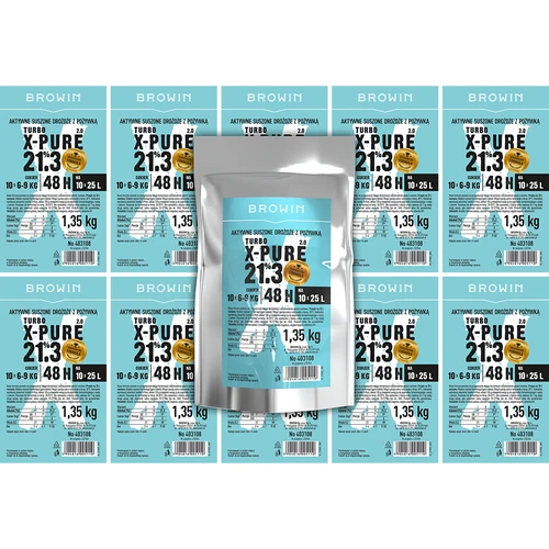 Turbo kvasac X-Pure 21,3%, 10 x 25 L, 1,35 kg - 5