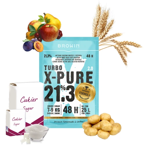 Turbo kvasci X-Pure 21,3% 48h, 25 L - 4