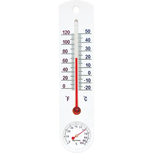 Univerzalni bijeli termometar s higrometrom (-20°C do +50°C) 25cm