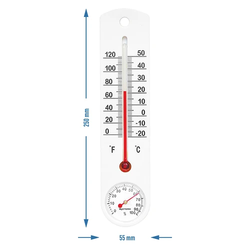 Univerzalni bijeli termometar s higrometrom (-20°C do +50°C) 25cm - 2