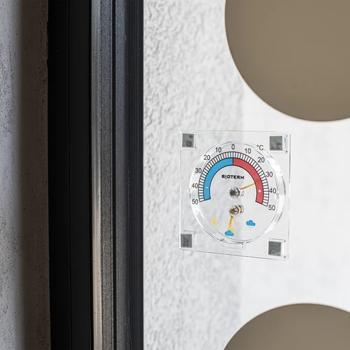 Univerzalni termometar s higrometrom transparentni, samoljepljivi (-50°C do +50°C) - 3