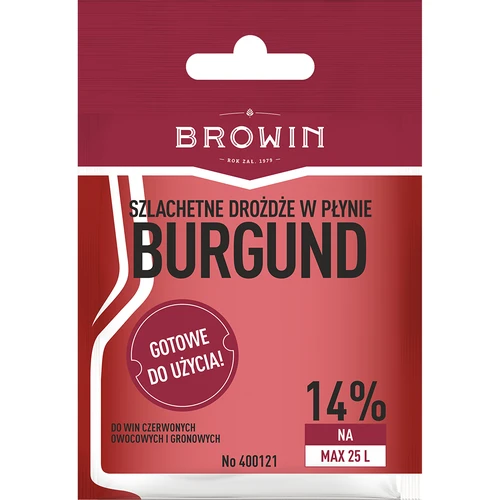 Vinski kvasac Burgund bez razmnožavanja, 20 ml