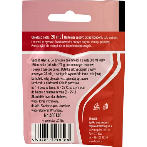Vinski kvasac Malaga, 20 ml - 2