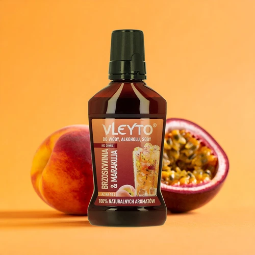 VLEYTO Breskva & Marakuja – okusna esencija s prirodnim aromama, 250 ml - 4