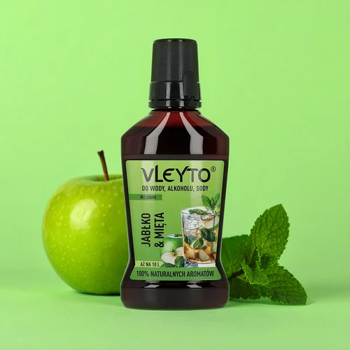 VLEYTO Menta & Jabuka – okusna esencija s prirodnim aromama, 250 ml - 4