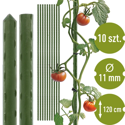 Vrtni kolci Bioogród – obloženi čelik, 1,2 m, fi 11 mm, 10 kom.