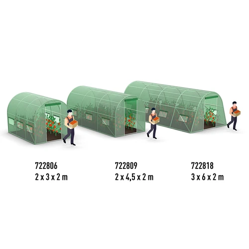 Vrtni staklenik (folija) 2x4,5x2 m - 16