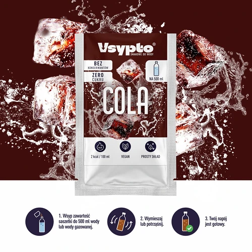VSYPTO s okusom cole – prašak s okusom za vodu, 3 g - 6