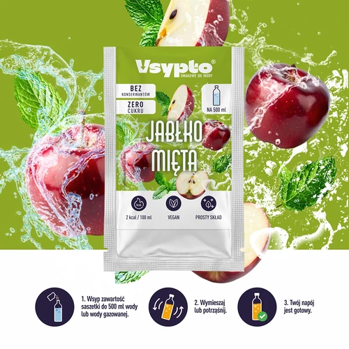 VSYPTO s okusom jabuke i mente, 3 g - 6