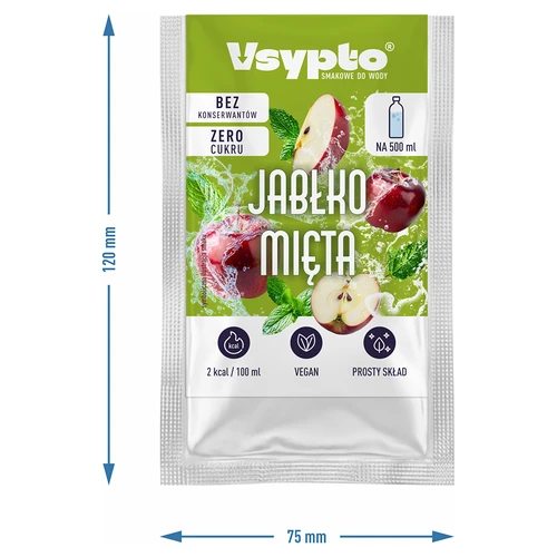 VSYPTO s okusom jabuke i mente, 3 g - 4