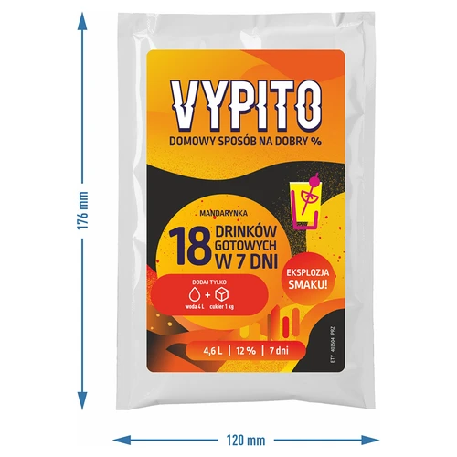 VYPITO 12%, vrećica za 18 drinkova - Mandarina, 126 g - 4