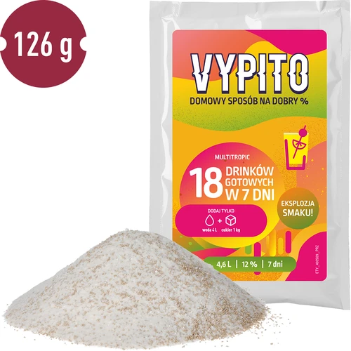 VYPITO 12%, vrećica za 18 koktela – Multitropic, 126 g - 3
