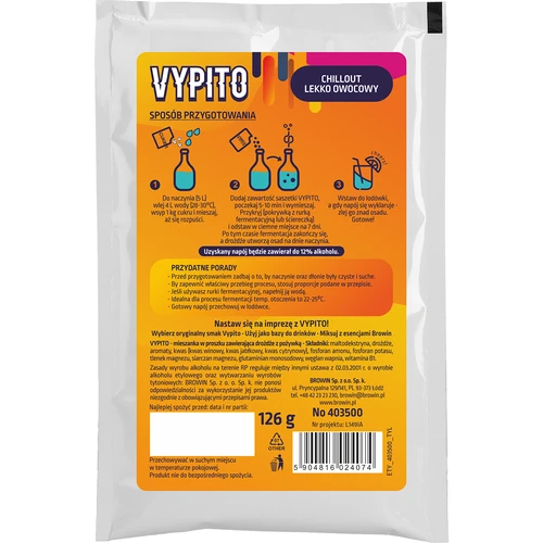 VYPITO 12%, vrećica za 18 pića - Chillout blago voćni, 126 g - 2