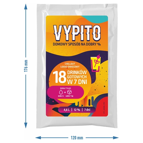 VYPITO 12%, vrećica za 18 pića - Chillout blago voćni, 126 g - 4