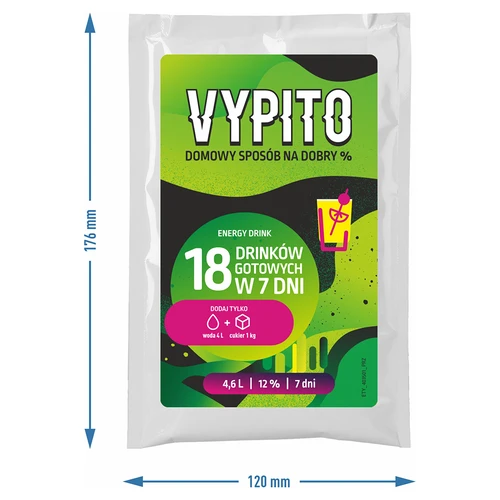 VYPITO 12%, vrećica za 18 pića - Energy drink, 126 g - 4