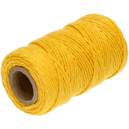 Žuta pamučna špaga 2 mm/55 m/100 g - 2